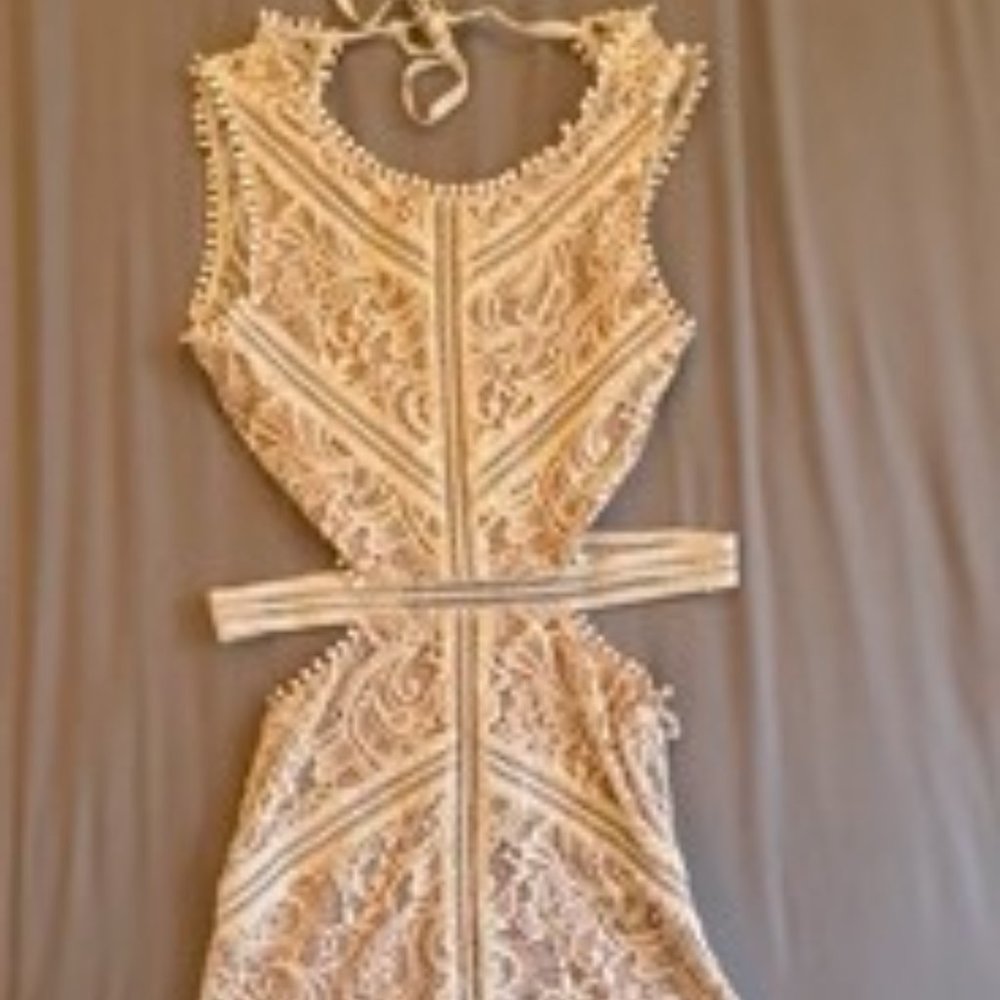 Bobbi Rocco Crochet White Mini Dress